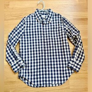 Crewcuts Navy and White Plaid Men's Shirt